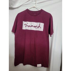 Y2K Diamond Supply Co. Men’s Medium T-Shirt Maroon Logo Skateboarding Streetwear